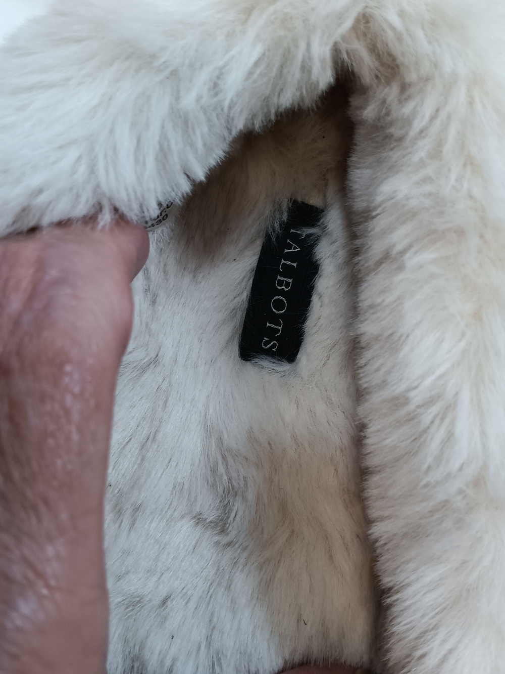 Talbots Navy Leather And Faux-Fur Lined Moccasin Slippers. - Picture 4 of 9